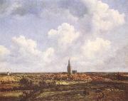 Jacob van Ruisdael Landscape with Church and Village oil painting picture wholesale